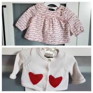 GAP Baby Girl Valentine's Day Set 0-3 M